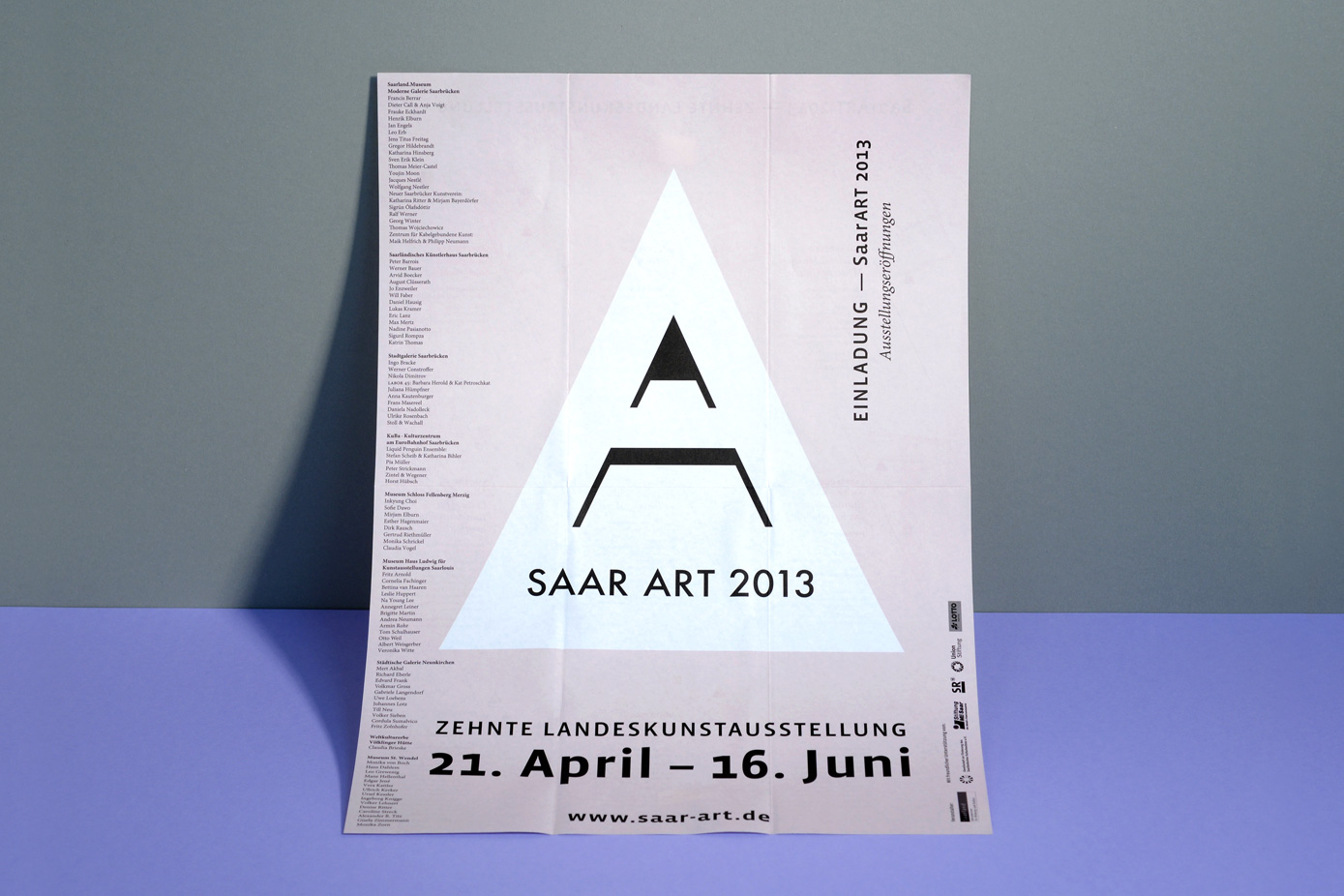 SaarArt 2013 Erscheinungsbild Landeskunstausstellung